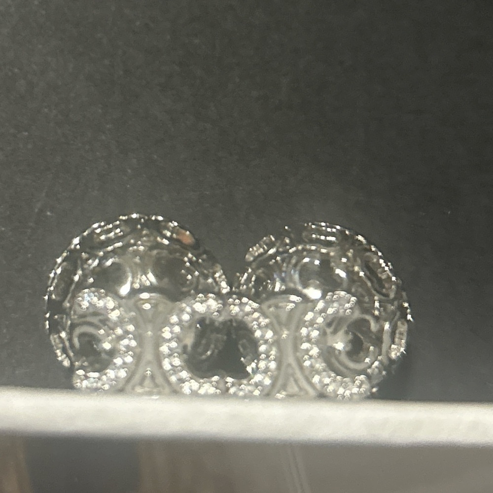 Elegant Silver Filigree Earrings Celine two part tribal fashion earrings